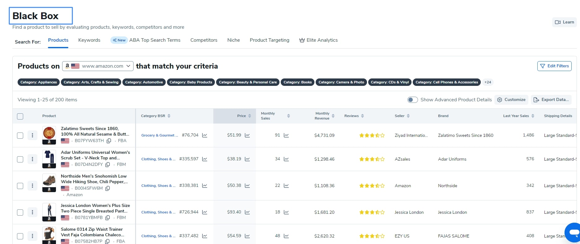 Helium 10 Product research 